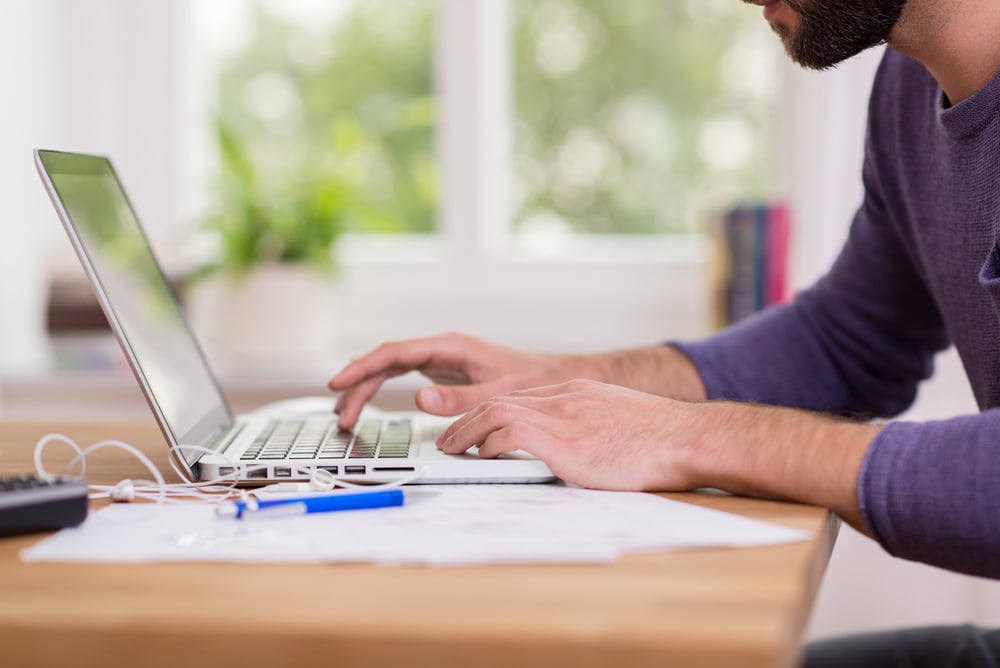 Businessman reading a Cyber Security Report