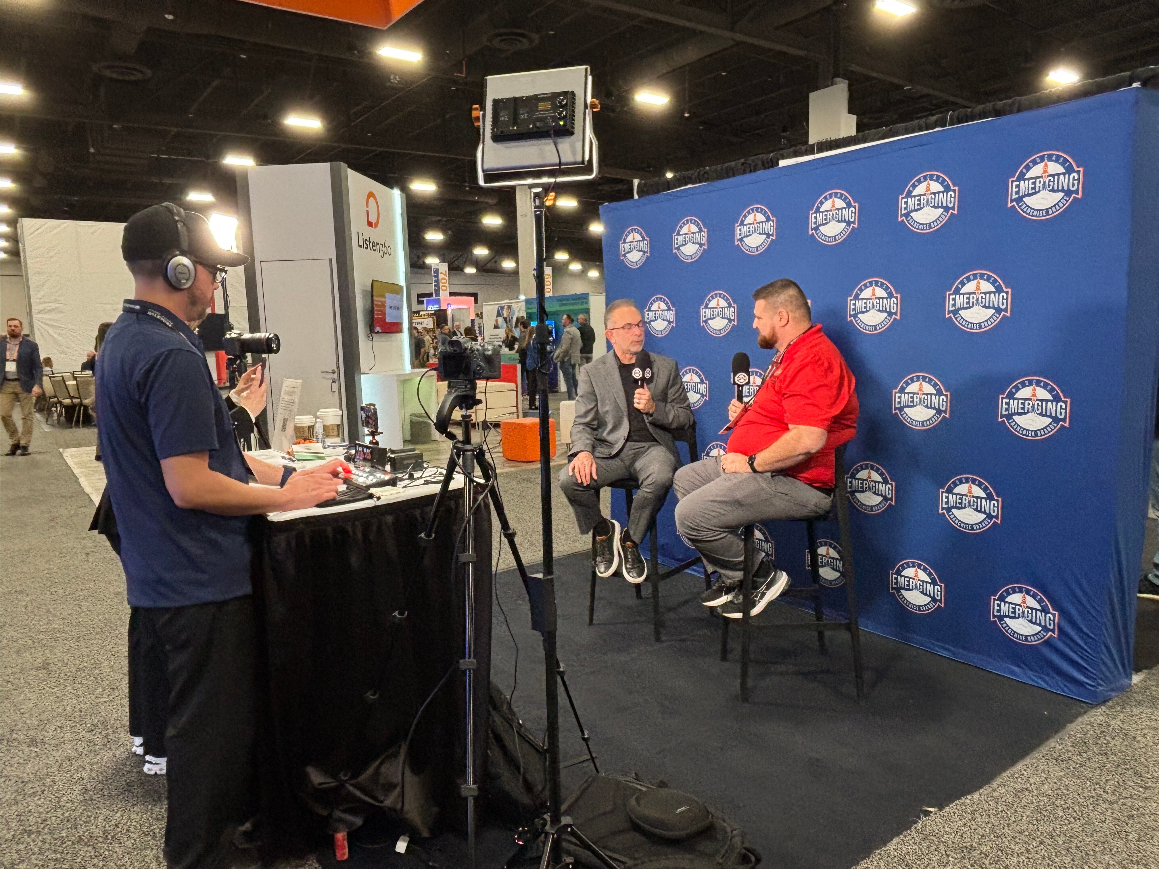 Sentry CEO John Ohlwiler being interviewed on the Emerging Franchise Brands Podcast