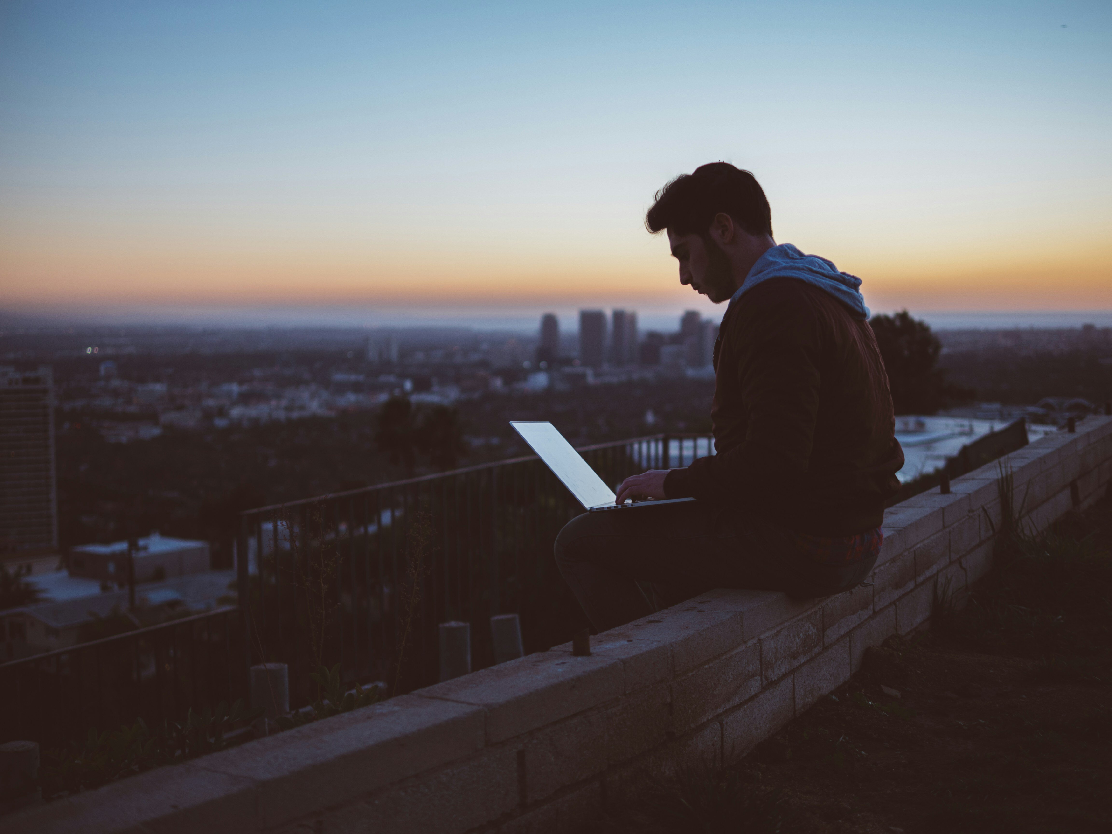 Worker using their work laptop for personal use