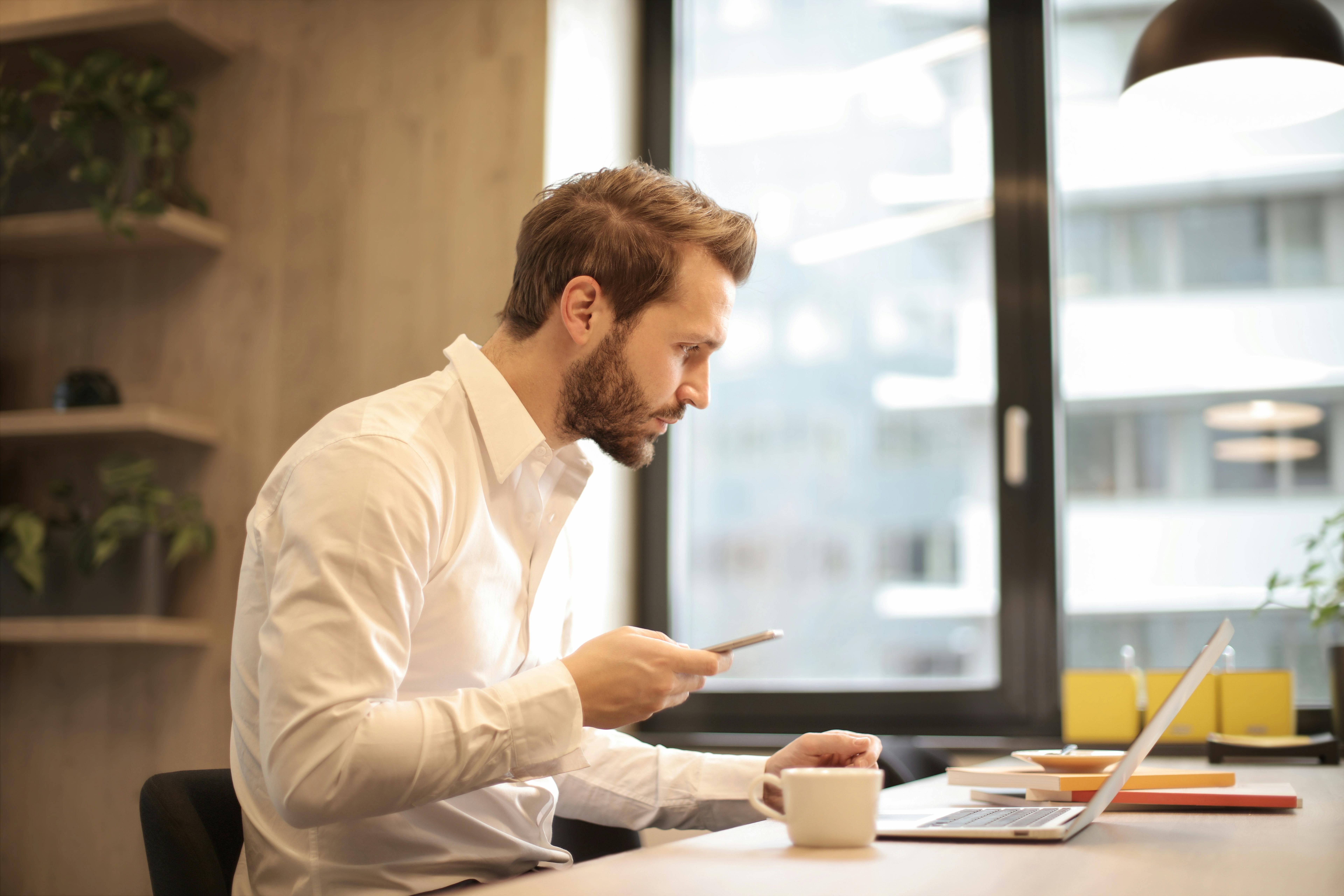 Person working on their business to make it more cyber secure