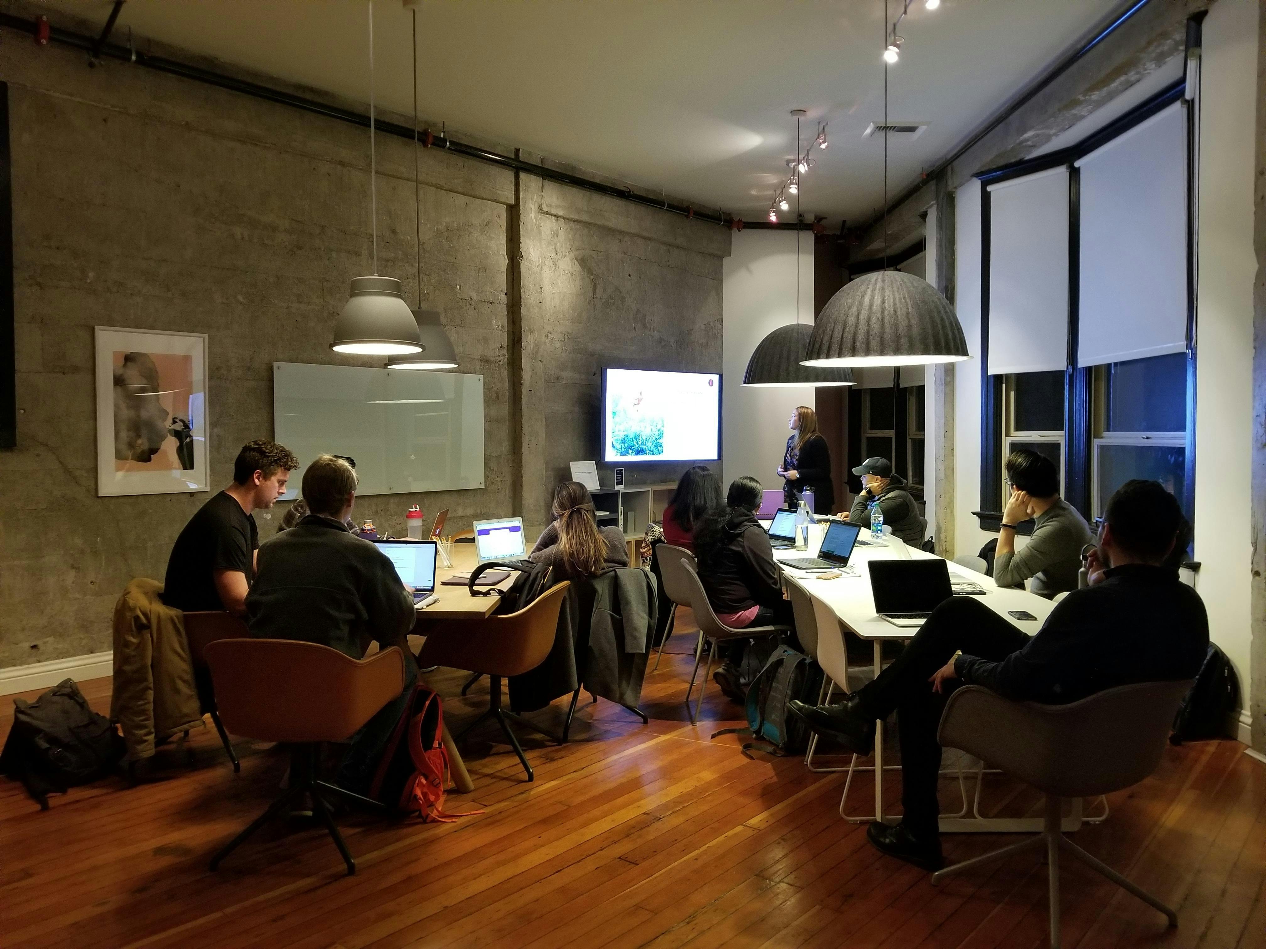 team working late to open a new franchise location with Franchise IT Brand Standards
