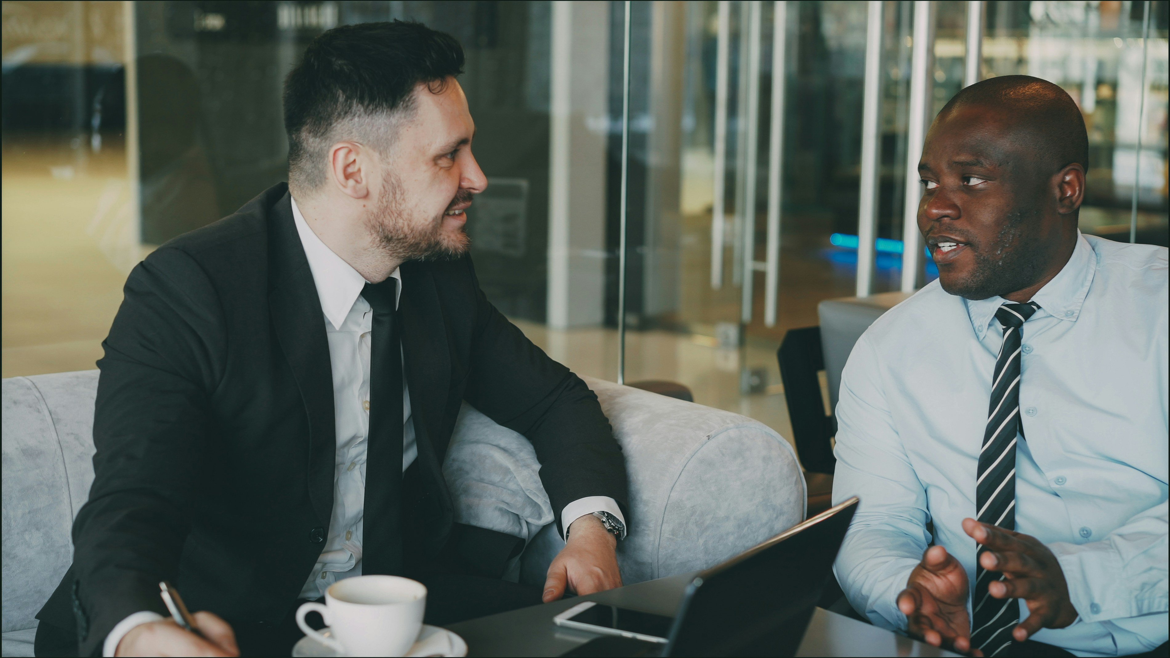 Business Executive talking about AI Implementation